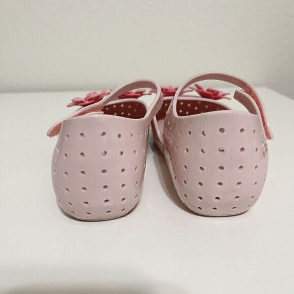 Mini Melissa Furadinha Perforated Pink Flower Sandals Toddler Girls Size 11 - Picture 7 of 12